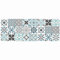 douceur d'intérieur, Tapis Rectangle (45 x 120 cm) Salou Bleu, Mousse Imprimée