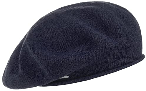 Seeberger Rollrand Baskenmütze Damenmütze Sommermütze Mütze Baske Damenbaske Indoormütze (Ink Blue)