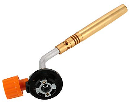 Blow Torch SUPERTOOL 1300°Butane Gas Blow Torch Flamethrower Burner Hand Ignition Camping Welding BBQ Tool Brass Multi-function for Home Camping Workshops ect