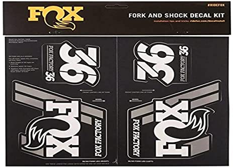 FOX Heritage Aufkleberset – Gabel und Stoßdämpfer – Silber