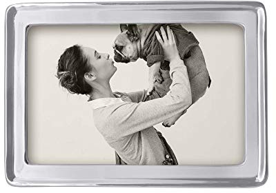 Mariposa Signature 4X6 Frame | Silver | Brillante | Frames | Decorative Photo Frames | Recycled SANDCAST Aluminum | Handmade in Mexico