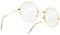 dressforfun 303428 Runde Retro Brille mit goldenem Rahmen, ohne Stärke, Einheitsgröße, ideal zum Verkleiden, z.B. als Weihnachtsmann