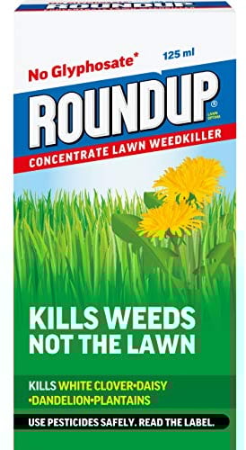 Roundup FOR LAWNS CONCENTRATE - 125 ml, Coverage 60 m² (Glyphsate Free Weed Killer) Blue