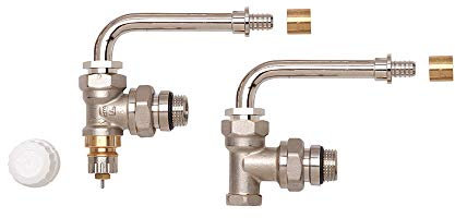 Danfoss - Kit de raccordement radiateur en PER - Kit raccordement radiateur 75mm equerre - PER à glissement Ø16