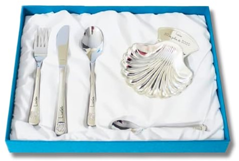 JOYERIA EL FARO | Concha bautismal grabada | Grabado personalizado | Presentación en estuche premium | Un regalo para toda la vida (Modelo 3)