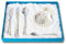 Concha bautizo personalizada y cubiertos grabados oso unisex grabados