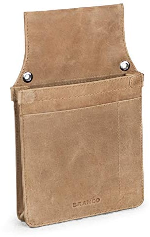 Profi Kellnerholster Kellnerhalfter, Echt-Leder, Beige-Braun, Branco 41433