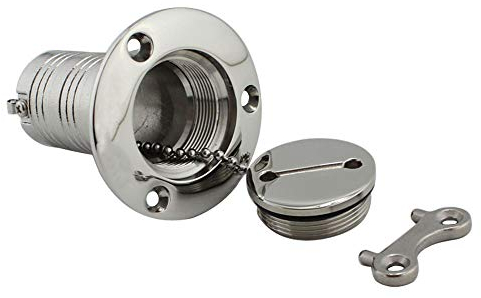 POFET 5,1 cm 316 mit Schlüssel Edelstahl Marine Grade Edelstahl Wasser Deckfüller zum Tanken, für Yacht Tankport Kabinentank Deck Generic