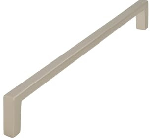 SIRO Möbelgriff Bruckmühl, Druckguss edelstahleffekt, 200mm x8mm x28, LA 192 mm, 2108-200ZN27