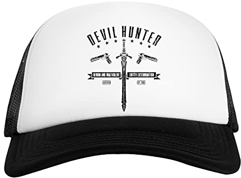 Devil Hunter Demon Weiß Schwarz Unisex Baseball Cap White Black