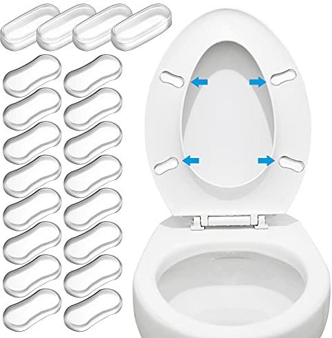 Aster Kit de remplacement 20 pièces pour lunette WC avec adhésif puissant en caoutchouc abattant toilette, les familles, hôtels, toilettes scolaires