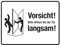 Dreifke® Aufkleber Türschild, Bitte öffnen Sie die Tür langsam!, rechts, weiß, 150 x 200 mm Folie selbstklebend 200x150mm