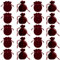 XCSJ 20Pcs Samtbeutel Klein Schmuckbeutel Samtbeutel Mit Kordelzug Geschenkbeutel Jewelry Bag Diy Süßigkeiten Geschenk Bags Für Schmuck Geschenk Party Hochzeit Gefälligkeiten, 9 * 7cm (Red Wine)