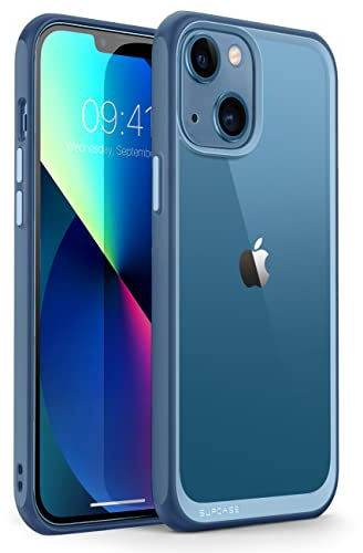 SUPCASE Slim Hülle für iPhone 13 (6.1) Case Premium Handyhülle Transparent Schutzhülle Dünn Backcover [Unicorn Beetle Style] 2021 Ausgabe (Blau)