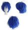 Rcrllya Kurze blaue Cosplay Perücke flauschig glatt Haar Unisex Kostüm Party Perücken Kostüm Halloween