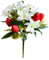 Panonw Confezione da 2 bouquet di tulipani artificiali di giglio, realistico, decorazione floreale in finta seta, per casa, ufficio, feste, cimitero (rosso)