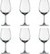 Set 6 copas de vino, cristal liso, modelo degustation, diseño sofisticado y elegante, aptas para lavavajillas (45 cl, 22 x 8 cm)
