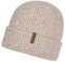 Ziener Unisex Ildikono M tze gestrickt Aufschlag Wollanteil, silver beige, Einheitsgröße EU