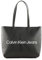 Calvin Klein Jeans Cabas Femme Sac Fermeture Éclair, Noir (Black), Taille Standard