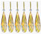 Kristallglas-Weihnachtsschmuck, 6 Stück Tropfenprismen, hängende Kristalle für Weihnachtsbaum, Tafelaufsätze, Hochzeit, Partydekoration (Gold)