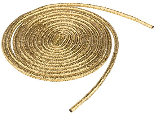 Allegra K Lacets brillants scintillants Baskets chatoyantes scintillantes Cordes de lacets de chaussures rondes d'or 180cm/70.87/31.50