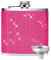 Flachmann Frauen Flachmann Klein, Quadrat Diamant 180Ml(6Oz) Whisky Mini Flachmann mit Trichter, Tragbar Edelstahl Flachmann Zum Wandern, Klettern, Angeln, Camping