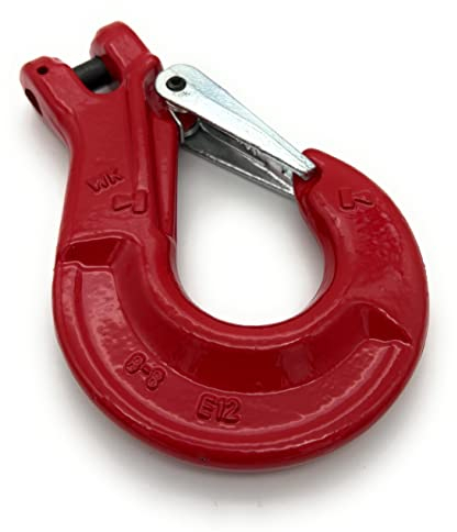 Befestigungstechnik F.R. | Gabelkopfhaken | 3,15 t für 10mm Kette | 1 Stk. | Lasthaken rot lackiert GK8 Haken für Anschlagkette Kettenhaken (3,15 t - 3150kg | Ø10mm Kette)