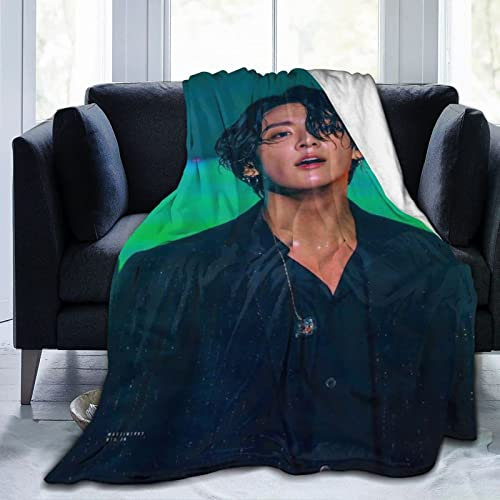 YINGD JungKook Flanell-Decke Bettwäsche Fleecedecke Weiche Thow Decken Klimaanlage Decke für Sofa Couch Wohnzimmer