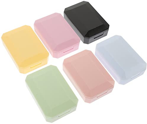 GLEAVI 6sets Travel Contacts Lens Case Kit Mirror Box Holder Case Leakproof Storage Box for Halloween Contacts