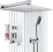 Rainsworth 16 Zoll Regendusche Duschsystem Unterputz, Unterputz Duscharmatur Set mit Regendusche 40x40cm, Unterputz Armaturen aus Hochwertig Edelstahl und Messing, Duschset Chrom