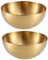 FROOWAN 2 Pack 3L Large Stainless Steel Serving Bowls for Fruit, Ramen, Salad, Pasta, Soup, Set of 2, Dishwasher and Microwave Safe, Gold (Gold)