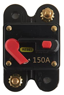 kitletsuit Porte-fusible de réinitialisation de disjoncteur 30 A - 300 A - Étanche - Disjoncteur 12-24 V (150 A)