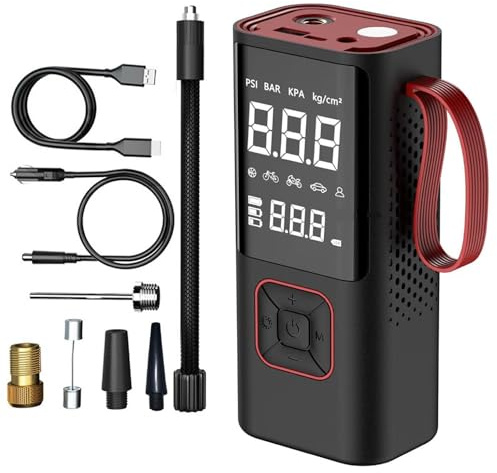 Cordless Tire Inflator 30 Cylinder 6000Ah Battery Power Car Motorcycle Bike Ball 150psi Air Compressor Pump 12V