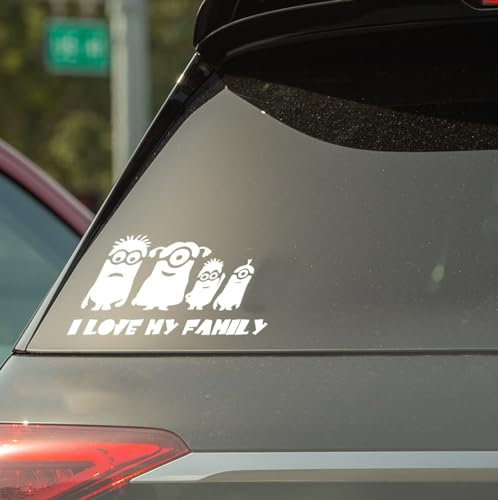 Adesivi per Auto Minions - Famiglia a Bordo Personalizzati con Colore a scelta