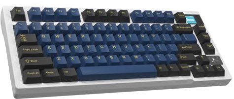 Docooler K8 Tri-Mode Kabellose mechanische Tastatur mit 81 Tasten K81 Tastatur RGB-Vollfarb-Hintergrundbeleuchtung 18 Lichteffekte Vollständige wiederaufladbare Hot-Swap-Tastatur BT5.0 2,4 G