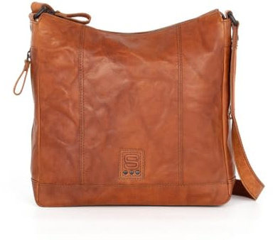 Spikes & Sparrow Leren Crossbodytas - Elizabeth - Brandy Cognac