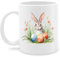 Tasse Tassen 325ml - Ostergeschenke - Hase mit Ostereiern - 325 ml - Weiß - ostertassen, ostern geschenk oster ostermotiv osterhase osterüberraschungen osterkleinigkeiten ostersachen