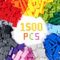 HOTUT Briques de Construction, 1500 Pièces Blocs de Construction DIY, Classic Couleur Briques Compatible avec Toutes Les Grandes Marques, Cadeaux de Jouets d'éducation Précoce pour 3+ Enfants