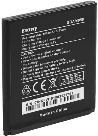 SHAWOROCE Batterie 1500 mAh 3,7 V compatible avec téléphone portable Wiko Sunny, Sunny 2, Sunset, Sunset 2, Goa Mobile Smartphone 2502 4050 Batterie Li-ion rechargeable