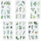 104pcs Leaf Stickers for Scrapbooking Plant Stickers Nature Green Leave Stickers Adhesive DIY Decorative Green Plants Stickers for Luggage Glass Laptop Planners Notebook (12 Sheets)