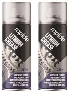 SDMAX Multi-Purpose Lithium Grease Spray, Aerosol Spray, Protects & Lubricates For Hinges, Runners, Tracks, Reduces Friction and Wear, Easy to Use, 250ml (2 Pcs)