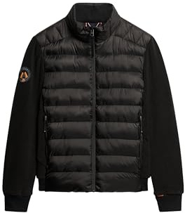 Superdry Herren Storm Fleece Hybrid Bomberjacke Schwarz M