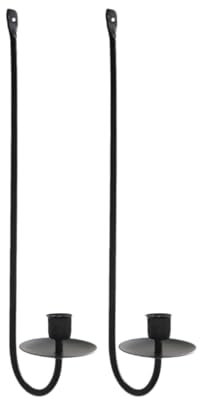 Wandkerzenhalter, Wandkerzenhalter aus Metall,Wandkerzenleuchter im Zweier-Set Bauernhaus-Wandleuchter aus Metall, Kerzenhalter, Stumpenkerzenleuchter, Wanddekoration für Wohnzimmer und Schlafzimmer