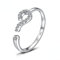 Ringe Sterling Silber 925 Damen925 Sterling Silber Fragezeichen Ring, offener Damenring