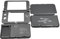 New3DSXL Extra Housing Case 5 Shells Set Dark Grey Replacement, for New 3DS New3DS XL LL 3DSXL 3DSLL New3DSLL Consoles, Black Gray Outer Enclosure Upper/Bottom Faceplate Five Cover Plates