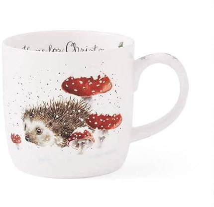 Royal Worcester Wrendale Deigns Home for Christmas Mug 0.3 Litre Hedgehog