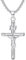Milacolato 925 Sterling Silber Kreuz Anhänger Jesus Kreuz Halskette für Männer Damen Christliches Kreuz Amulett Religiöser Schmuck Heilige Schutzkette