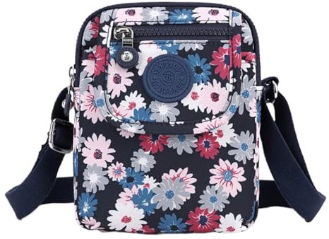 FAVORTALK Handtasche Damen Umhängetasche Kleine Nylon - Crossbody Bag Wasserdicht Multi-Tasche Messenger Bag - B38303