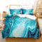 HOMHOMHA king size duvet cover sets Teal Blue Marble King Size Bedding Sets Luxury Brushed Microfiber King Size Duvet Cover For Adult 220x230 cm with 2 pillowcases 50x75 cm