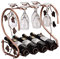 Botellero Vino Vinoteca Botellero Estante De Metal Para Vino Estante De Almacenamiento De Vino Estante Para 6 Copas De Vino Soporte Para 4 Botellas De Vino Gabinete Para Vino Wine Rack Garrafeira de V